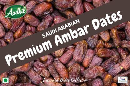 Aadhil Arabian Amber Dates Imported Madina Khajoor - Premium Amber Harvest from Saudi Arabia Dry Dates Dry Dates