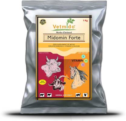VETMIDO Midomin Forte - Methoxy Chelated Mineral Mixture for Cattle, Cow, Buffalo, Goat, Pig, Horse & Poultry - 1 kg Pet Health Supplements