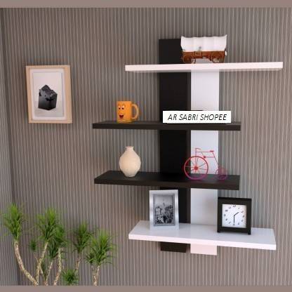 AR SABRI SHOPEE Wall Shelf / Book Shelf / Rack Shelf Wall Hanging, Mounted, Floating Wall Decorative Home Decorative Shelves for Living Room & Bad Room MDF (Medium Density Fiber) Wall Shelf
