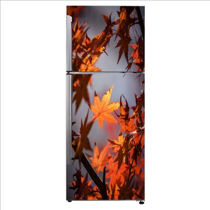Decor studio 60 cm Decorative autumn tree leaves with blur background Self Adhesive Sticker