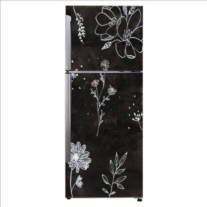 sp decals 152.4 cm Decorative Megan vector flower black and white combination Exta Large Sticker For Fridge Décor Self Adhesive Sticker