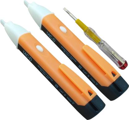 DUMDAAR Heavy 2pc Voltage Alert Volt Alert 1AC-D 90-1000VAC and 1pc 2in1 Electric Tester (Pack of 3) Analog Voltage Tester