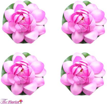 The Florist MEDIUM Lotus Flower Artificial Floating Pink Lotus Artificial Flower