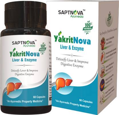 SAPTNOVA Liver & Enzyme Capsule of 60 Capsules | Detoxify Liver & Improve Digestive