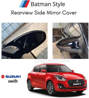 cardashion Maruti Suzuki Batman-side-mirror-swift18-black_ Plastic Car Mirror Cover