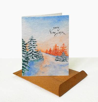 Lazy Crafts Happy New Year 2022 Greeting Card