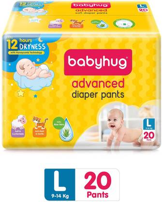 babyhug Advanced Pant Style Diapers Large (9 to 14 kg) - 20 Pieces - L