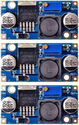 TRUSTECH ICMs LM2596/LM 2596 DC to DC Buck Converter Step Down Boost Regulator Adjustable Voltage Power Supply Module/Board/kit, A 24v to 18V/12V/9V/5V, 12V to 9V/5V 3A/Ampere Booster (3PCS) Electronic Components Electronic Hobby Kit