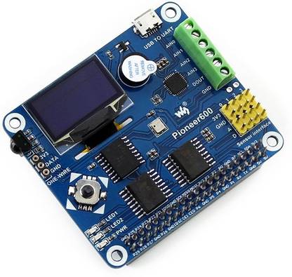 TRUSTECH Raspberry Pi Expansion Board for Version A+/B+/2B All-in-One Function&Interfaces USB TO UART OLED Dispaly AD/DA GPIO and Sensor Interface Electronic Components Electronic Hobby Kit