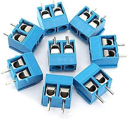 TRUSTECH 2 Pin spliceable PCB Terminal Block Connector Screw Terminal Block (Pack of 10) Electronic Components Electronic Hobby Kit