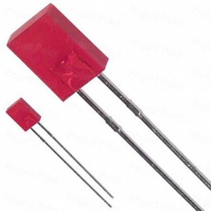 jivith 2mm x 5mm Rectangular with Flat Top Red LED - High Quality 50 units Display Lights Electronic Hobby Kit