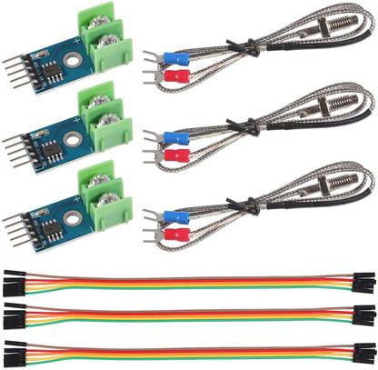 TRUSTECH 3 Sets DC 5V MAX6675 Module + K Type Thermocouple Temperature Sensor M6 for Arduino Raspberry Pi Electronic Components Electronic Hobby Kit