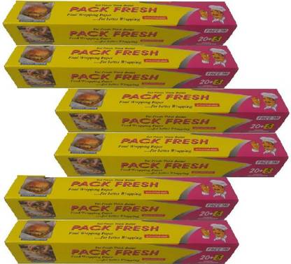 Pack Fresh Food Wrap Paper Roll Pack of 6 (100+25mtr) Parchment Paper