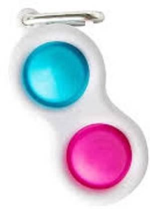 Bal samrat Mini Simple Dimple Fidget Buttons Keychain Toy Bubble Wrap Pop Anxiety Stress Reliever Office and Desk Toy for Kids Key Chain Pack of 1(i) Key Chain