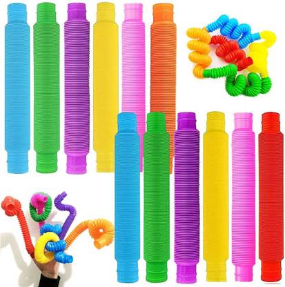 LIBRA Pop Tubes Sensory Toys, Fine Motor Skills Stocking Stuffers Toddler Toys, Fidget Toys for Sensory Kids and Stocking Stuffers for Kids Learning Toys