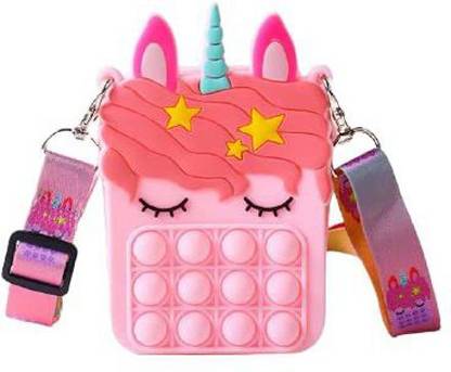 mayureshcollection Unicorn Pop It Sling Bag Both Side Pop it Sensory Bubble Fidget Push Pop Fidget Toys (Pack of 1) Pink