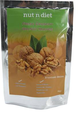 nutndiet Fresh Crunchy Walnut Halves | Standard Brown | Vacuum Sealed | 500g Walnuts