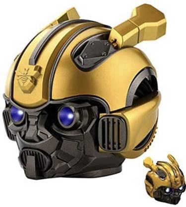 zoles Bumblebee Helmet Bluetooth Speaker Fm Radio USB Mp3 TF Smart Subwoofer Blue Tooth 5.0 Portable Mini Wireless Stereo Loudspeakers by Prime Power Devices 30 W Bluetooth Party Speaker