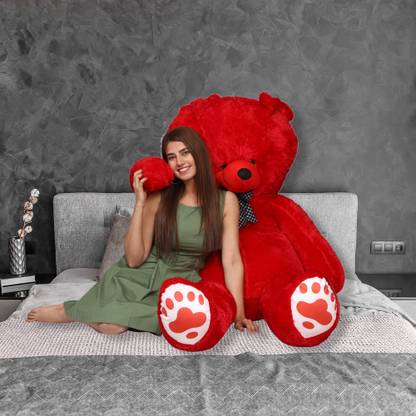 Osjs 3 feet red teddy bear / Big very soft Red teddy bear for pleasant Gift  - 90.1 cm