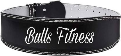 bulls fitness Genuine Leather weight lifting Belt # size - small Back Support (Black) Back / Lumbar Support