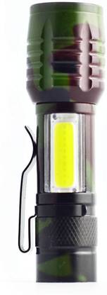Care 4 USB rechargeable led pocket flashlight with a clip (Camouflage). Torch