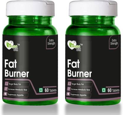 Vegan Bit Advanced Fat Burner & Natural Weight Loss Supplement (2X60 Tablets)(Pack of 2)