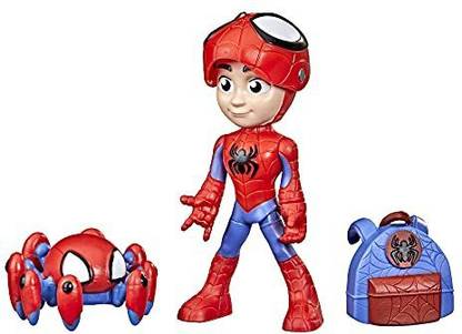 MARVEL Spidey and His Amazing Friends Hero Reveal 2 Spidey and His Amazing Friends Hero Reveal 2-Pack, 4-Inch Scale-Action Figures,-Mask Flip Feature, Spidey and Trace-E, 3 And Up Gag Toy