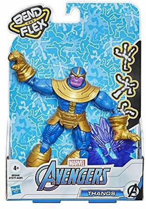 MARVEL E8344 Avengers Bend and Flex Action, 6 E8344 Avengers Bend and Flex Action, 6-Inch Flexible Thanos Figure, Includes Accessory, Ages 4 and Up Gag Toy