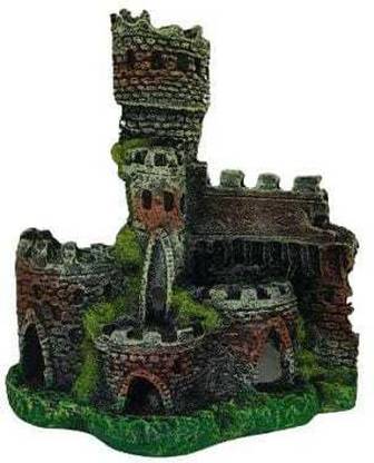 Gaurvi Enterprises Large King Castle Aquarium Decoration Ancient Tower Ornament Fish Tank Laterite Unplanted Substrate