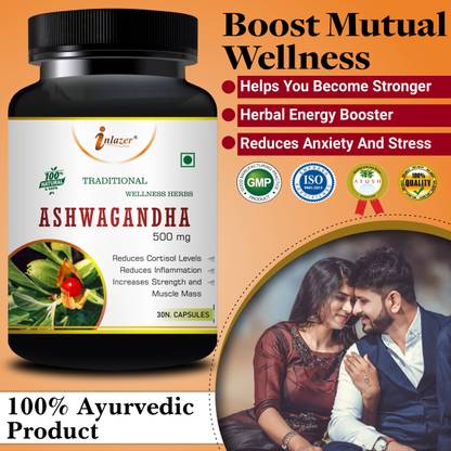 inlazer Ashwagandha Tablet , Ashwagandha Capsules - For More Power