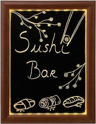 Securit Skyra LED Chalkboard with Chalk Marker Black board