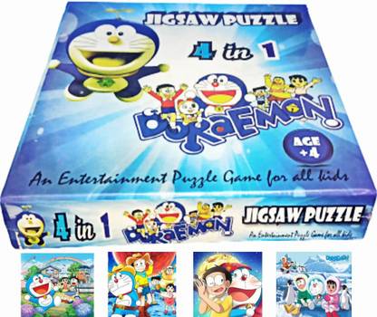 Kidzfun 4 in 1 DOREMON JIGSAW PUZZLE SET / Fully Entertainment Games for all Kids