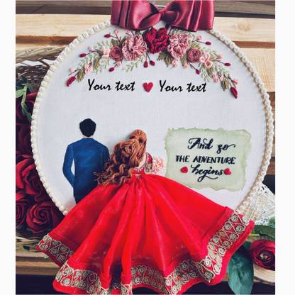 Shera Wedding Embroidery Hoop Gift - Save the Date Any Wall Calendar