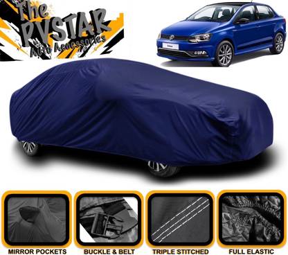 PVSTAR Car Cover For Volkswagen Ameo 1.0 MPI Comfortline Petrol (With Mirror Pockets)