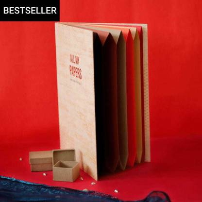 Crease Crease All - in - One Pocket Folder Orange Folder Greeting Card