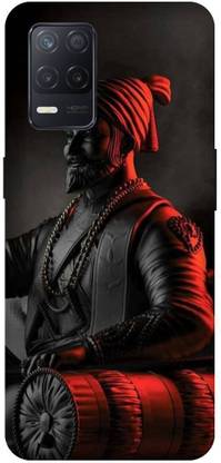 PHONE WALEY.COM Back Cover for Realme 8s (5G) , RMX3381 ,Red Shivaji Maharaj Jantaraja Printed back cover