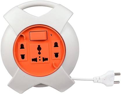 HSNAKE Super Flex Board 3 Pin With Indicator & Socket Board ( Multicolor, 3 Meter wire) 6 A Three Pin Socket