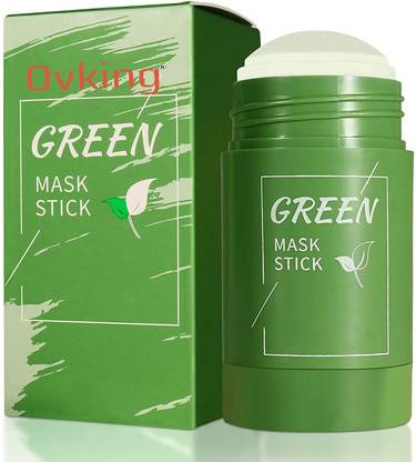 OVKING Green Tea Mud Mask Deep Cleaning Oil Control Moisturizing Hydrating Skin Rotating Cream Mask Stick Mud Clay