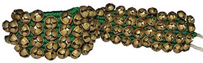Vadyam Ghungroo Set Four Lines Bells Mounted on Good Quality Green Pad Ghungroo Bells