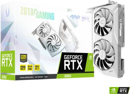 ZOTAC RTX 3060 AMP White Edition GDDR6 12 GB NVIDIA Chipset 192 bit 1867 MHz Graphics Card