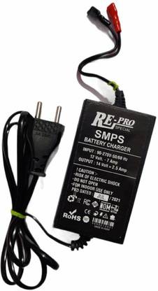 ElekmA 12 Volt Lead-Acid Battery Charger SMPS with Auto-Cut Circuit | Heavy Duty 12v Battery Charger Car, Bike, Ups Battery Charger 10 W Adapter