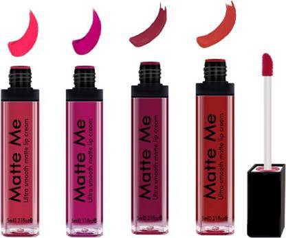 CUTE MUTE Professional Color Sensational Liquid Lipstick Combo Pack 4 Mini Lipstick n8