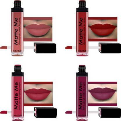 CUTE MUTE Professional Color Sensational Liquid Lipstick Combo Pack 4 Mini Lipstick n9