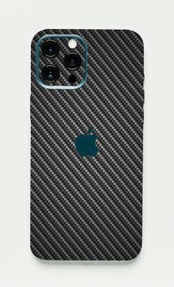 CLAXA Apple iPhone 13Pro Max Back Skin Guard, Black Carbon Fibre Wallpaper Mobile Skin