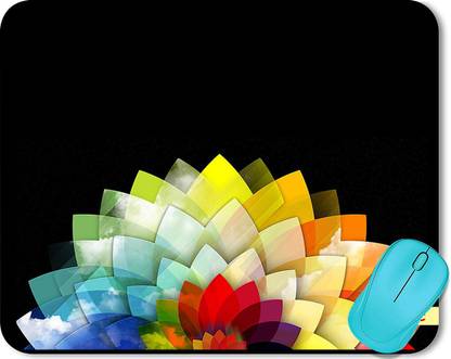 Casotec Multicolor Rangoli Designer Mousepad Non Slip Base Mousepad