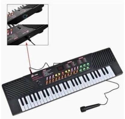 GURU JI TRADERS MUSICAL Keyboard Piano 5468 WITH 54 KEYS (Black)