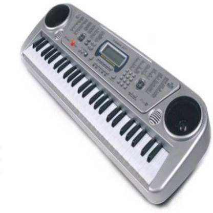 GURU JI TRADERS 54 keys 5407 Electronic keyboard\ PIANO comes with LCD Display, Adapter and Microphone. FEATURES OF 5407 MUSICAL PIANO are 54 Keys, 100 Tones, 100 Rhythms, 10 Demo Songs, Record & Play, 5 Percussions, Lesson Mode, Chord/Sync, Sustain/Vibrato/Echo,Volume Control, Tempo Control, Drum Mode and Sound Effects(SILVER)