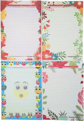ROYALSHOP A4 -100 DESIGNER SHEETS ONE SIDE RULED A4 100 gsm A4 paper