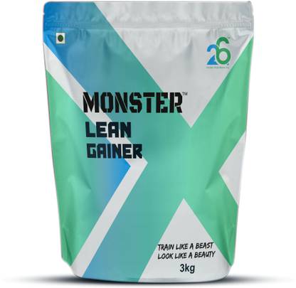 26INCHES NUTRITIONS INC 26Inches Monster Lean Gainer(Vanilla-3Kg) Weight Gainers/Mass Gainers