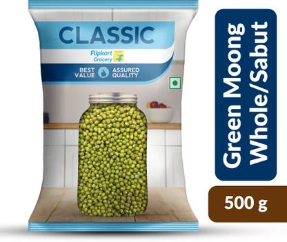 Classic Green Moong Dal (Whole) by Flipkart Grocery